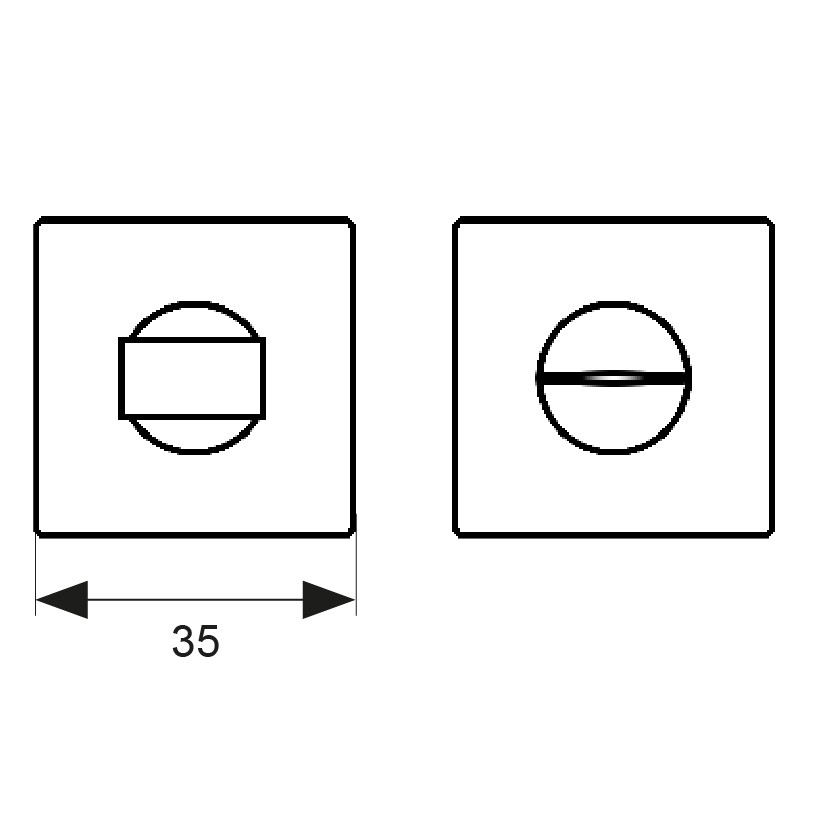 BL MULETILLA ROSETA CUADRADA 616 35mm NS