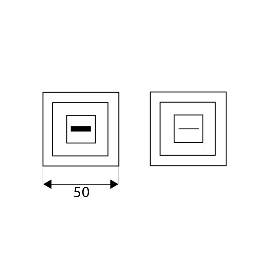 BL MULETILLA ROSETA CUADRADA 848 50x50mm NM
