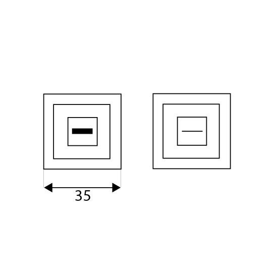 BL MULETILLA ROSETA CUADRADA 131 35mm IN