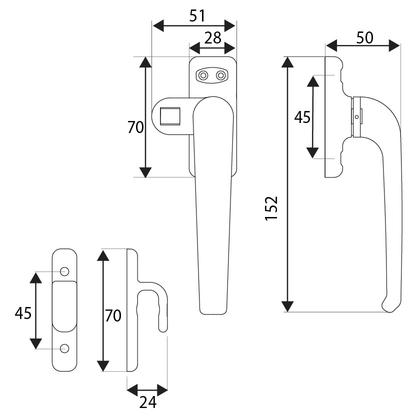 BL CIERRE PRESION 6858 DCHA ALUM BL (LL/I)