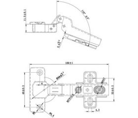 BISAGRA CAZOLETA CLIP ACOD BC03 35mm ZN