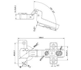 BISAGRA CAZOLETA CLIP S-AC BC03 35mm ZN