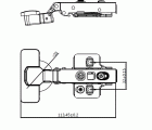 BISAGRA CAZOLETA PISTON-TETON RECTA BC06 ZN