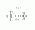 BISAGRA CAZOLETA 90º RINCONERA BC12 ZN