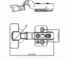 BISAGRA CAZOLETA PISTON ACOD BC05 35mm ZN