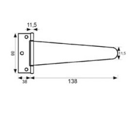 BISAGRA FORMA T BS23 130mm ZN