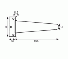 BISAGRA FORMA T BS23 150mm ZN