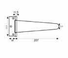 BISAGRA FORMA T BS23 200mm ZN