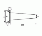 BISAGRA FORMA T BS23 250mm ZN