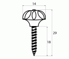 POMO ARMARIO MARGARITA PA13 14mm LT*