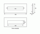 TIRADOR EMBUTIR RECTANGULAR TE08 150x50mm IN
