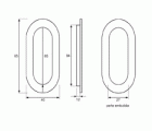 TIRADOR EMBUTIR OVAL TE06 120x40mm IN