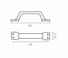 TIRADOR CAJA TRM15 80mm NI