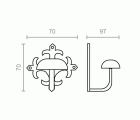 PERCHA FORJA PER06 70x70mm NE