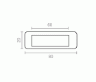 PERCHA EMBUTIR PER09 80x20x13,5mm NS