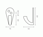 COLGADOR SIMPLE PER20 48x42mm NS
