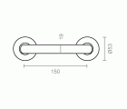 MANILLON ROSETA L CURVA 575 150x19mm IN