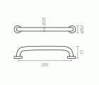 BL MANILLON BAÑO MN10 300x25mm AISI316