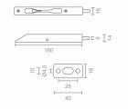 PASADOR EMBUTIR C/C PS08 160mm LTD