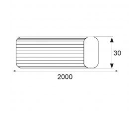 TUBO ARMARIO ALUM OVAL TA04 30x15x2mts PL