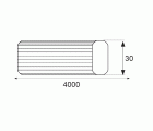 TUBO ARMARIO ALUM OVAL TA04 30x15x4mts OR