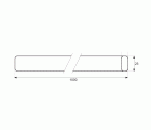 TUBO ARMARIO RETRAC OVAL TA03 25x15x1mt LTD*