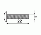 TORNILLO TIRADOR TRN08 M4x22mm ZN