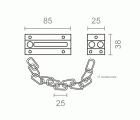 BL RETENEDOR CADENILLA RT02 85x38mm NI