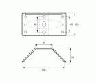 ESCUADRA MESA ESM01 60x34x34mm ZN
