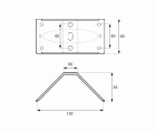 ESCUADRA MESA ESM02 60x38x60mm ZN