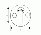 ESCUDO BOCALLAVE ARMARIO EBA01 31mm LP