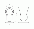 ENGANCHE CADENA BOLAS CDN08 4mm CB