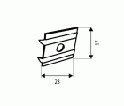 GRAPA TRASERA RECTANGULAR GRP01 23x17mm ZN