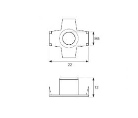 TUERCA PUA EMBUTIR TRC02 M8 ZN