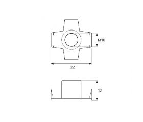 TUERCA PUA EMBUTIR TRC02 M10 ZN