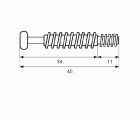 PERNO R/MADERA EX06 45x34x11mm ZN