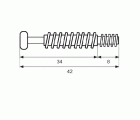 PERNO M6 EX06 42x34x8mm ZN