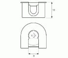 ENGANCHE EXCENTRICA EX04 13x8x16mm NI