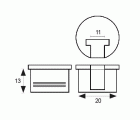 ENGANCHE EX05 13x8x16mm BL