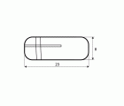 TACO GRAFILADO TC01 M6x23x8mm LT