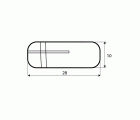 TACO GRAFILADO TC01 M8x28x10mm LT
