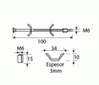 ENSAMBLE ENCIMERA ENS02 M6x100mm ZN