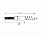 PERNO M6 EX08 44x35x9mm ZN
