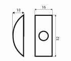 MEDIA LUNA MDL01 M6x32mm