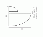 SOPORTE PELICANO SP04 75x65mm BL