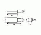PORTAESTANTE ROSCADO PE13 10x21xM6 NI