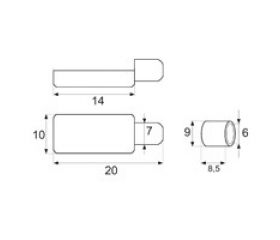 PORTAESTANTE PRESION PE11 10x20mm LT