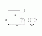 PORTAESTANTE PRESION PE11 10x20mm NI