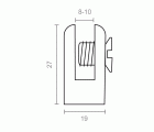 SOPORTE CILINDRICO SC04 8-10mm NM