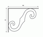 PALOMILLA ORNAMENTAL PLM05 100x90mm NE
